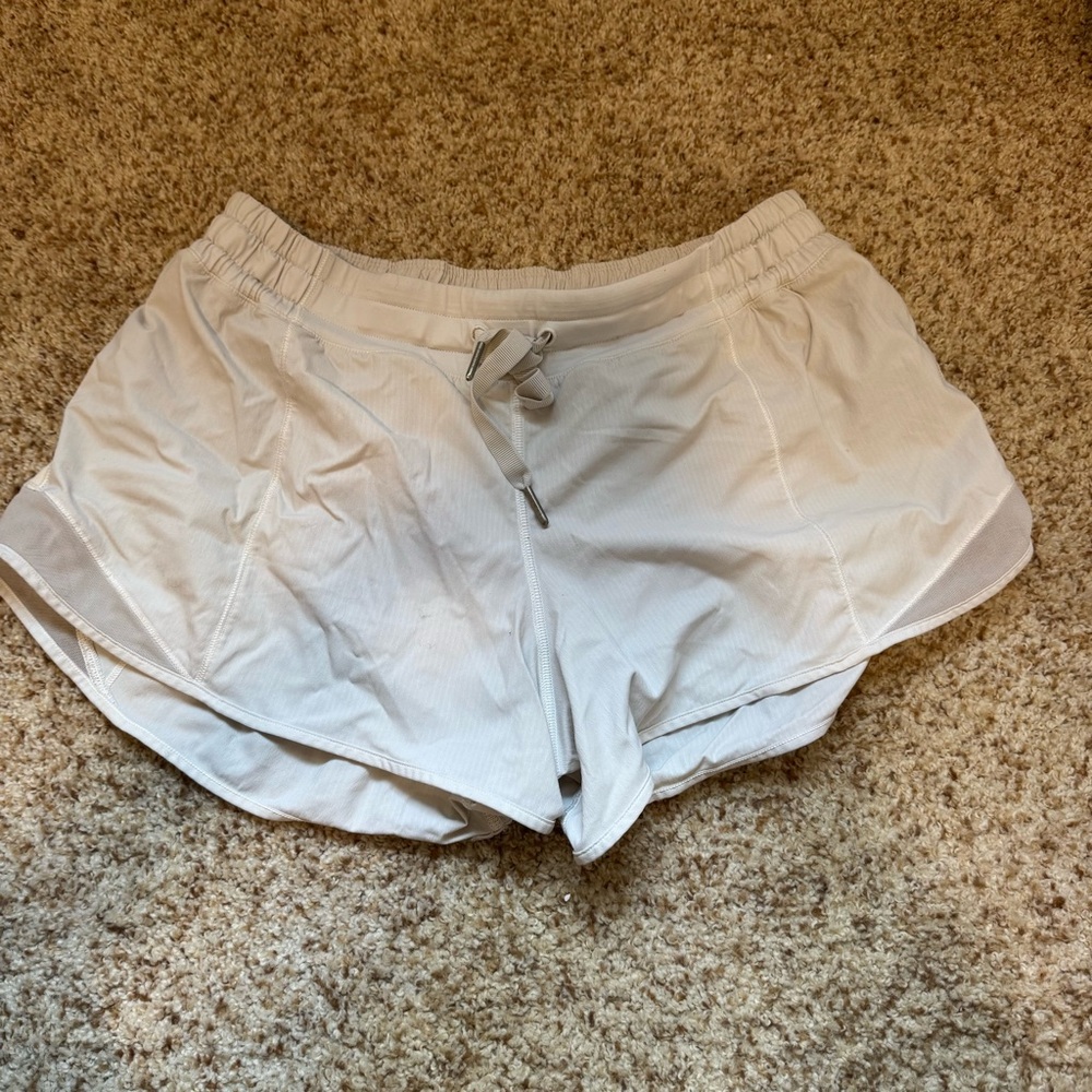 Lululemon Athletica Cream Athletic Shorts